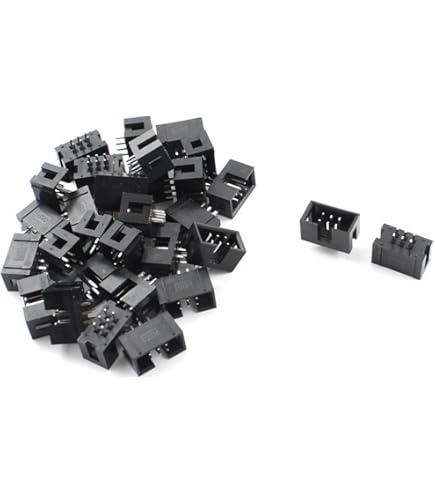 Amazon.com: uxcell 20Pcs 2.54mm Pitch 2x3-Pin Double Row Straight